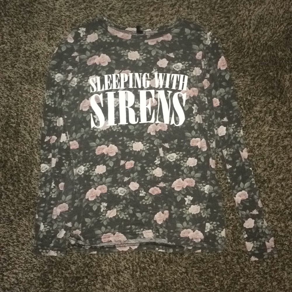 Sleeping With Sirens Floral Long Sleeve Tee